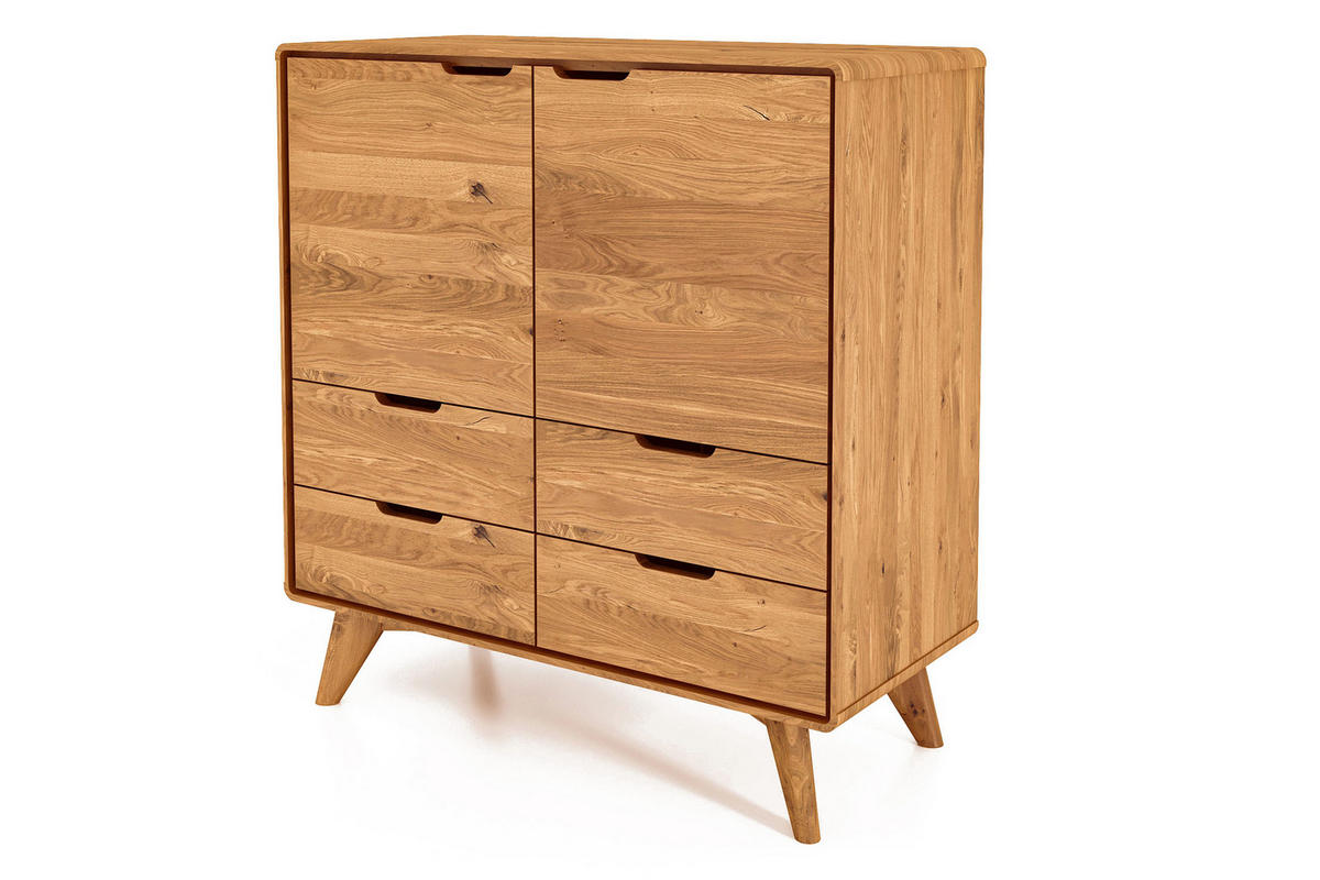 KOMMODE HOCH GREG Wildeiche - Wildeiche, Holz (90/92/40cm) - byoak