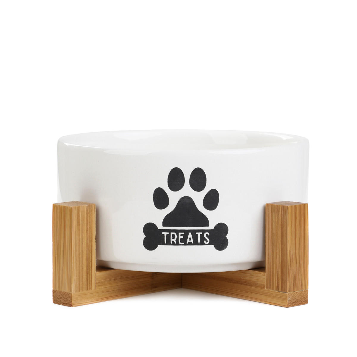 HUNDENAPF Treats 16/10 cm - Weiß, Keramik (16/16/10cm) - Homla