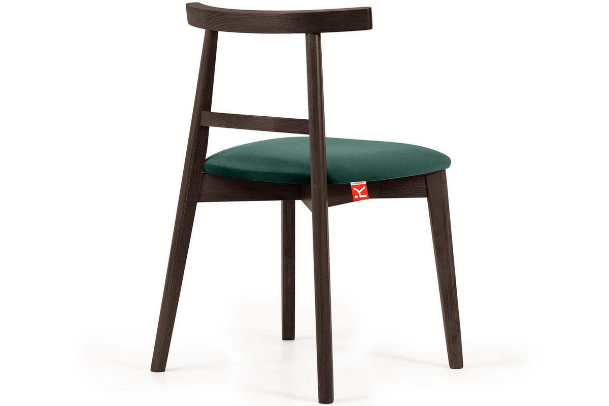ESSTISCHSTÜHLE LILIO 2 St Vintage, Dunkelgrün / dunkelbraun - Dunkelgrün/Dunkelbraun, Holz/Textil (47/76/45cm) - KONSIMO®