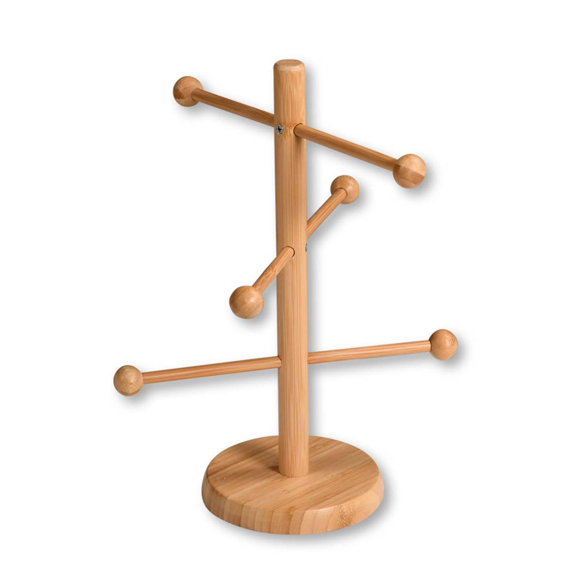 SERVIERSTÄNDER, 4 Stück, 6-armig - Bambus, 37cm Höhe - Naturfarben, Holz (18.5/37cm) - Kesper