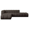 ECKSOFA modulares Sofa Zuvon-L1 - 296x177x70 cm Braun - Braun, Holzwerkstoff/Textil (296/177cm) - ALTDECOR