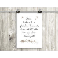 POSTER DIN A4 21x29,7 cm Spruch Toleranz - Beige, Papier (21/29.7/2cm) - artissimo