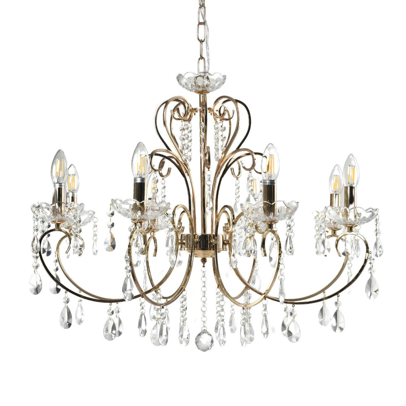 KRONLEUCHTER Pavia, Roségold, 80cm - Roségold, Glas (80/80/60cm) - KOSILUM