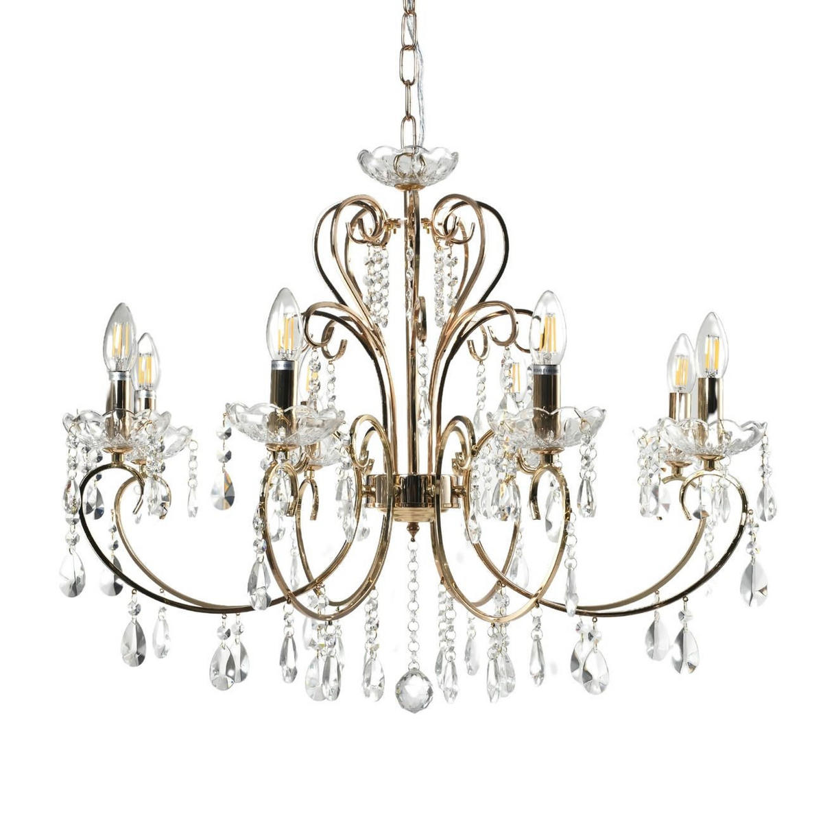 KRONLEUCHTER Pavia, Roségold, 80cm - Roségold, Glas (80/80/60cm) - KOSILUM