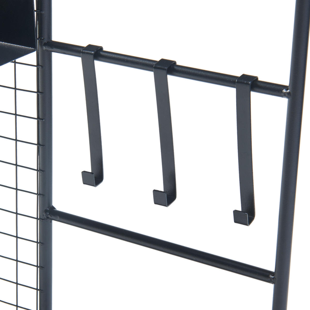 WANDGITTER Westre - Schwarz, Metall (60/70/11cm) - [en.casa]