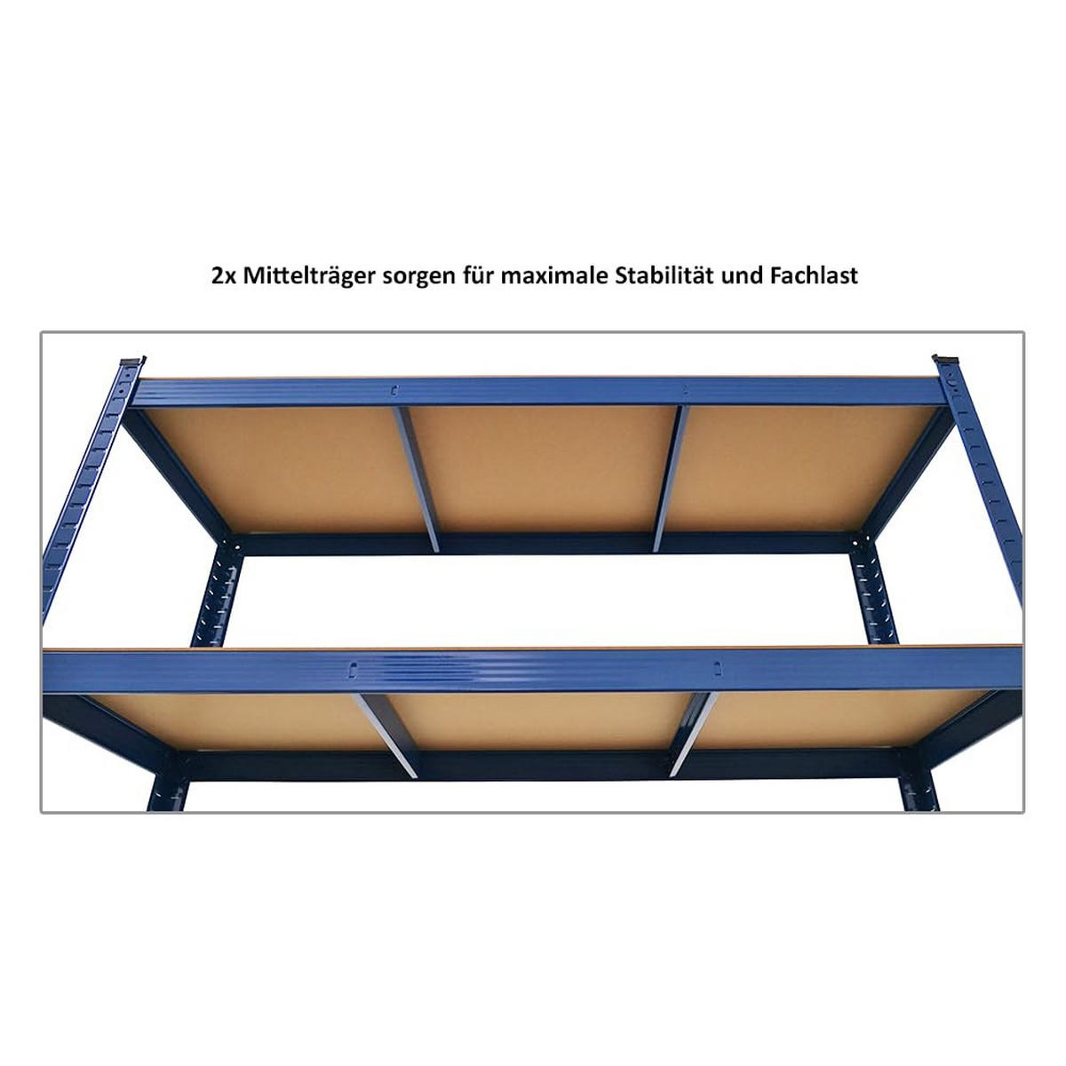 SCHWERLASTREGAL Ragnar 180x120x40 cm Fachlast 175 kg Blau - Blau, Metall (120/180/40cm) - PROREGAL