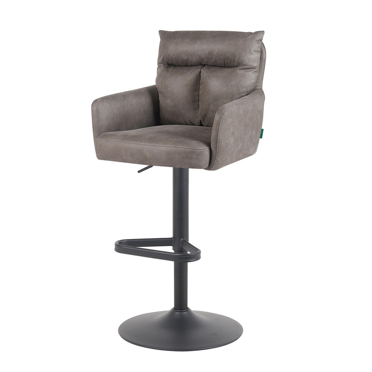 BARHOCKER Aris - Taupe/Schwarz, Textil/Metall (54/101/57cm) - DUBI Möbel