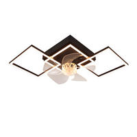 LED DECKENVENTILATOR Telven 68/31/14 cm - Schwarz, Kunststoff/Metall (68/31/14cm) - ZMH