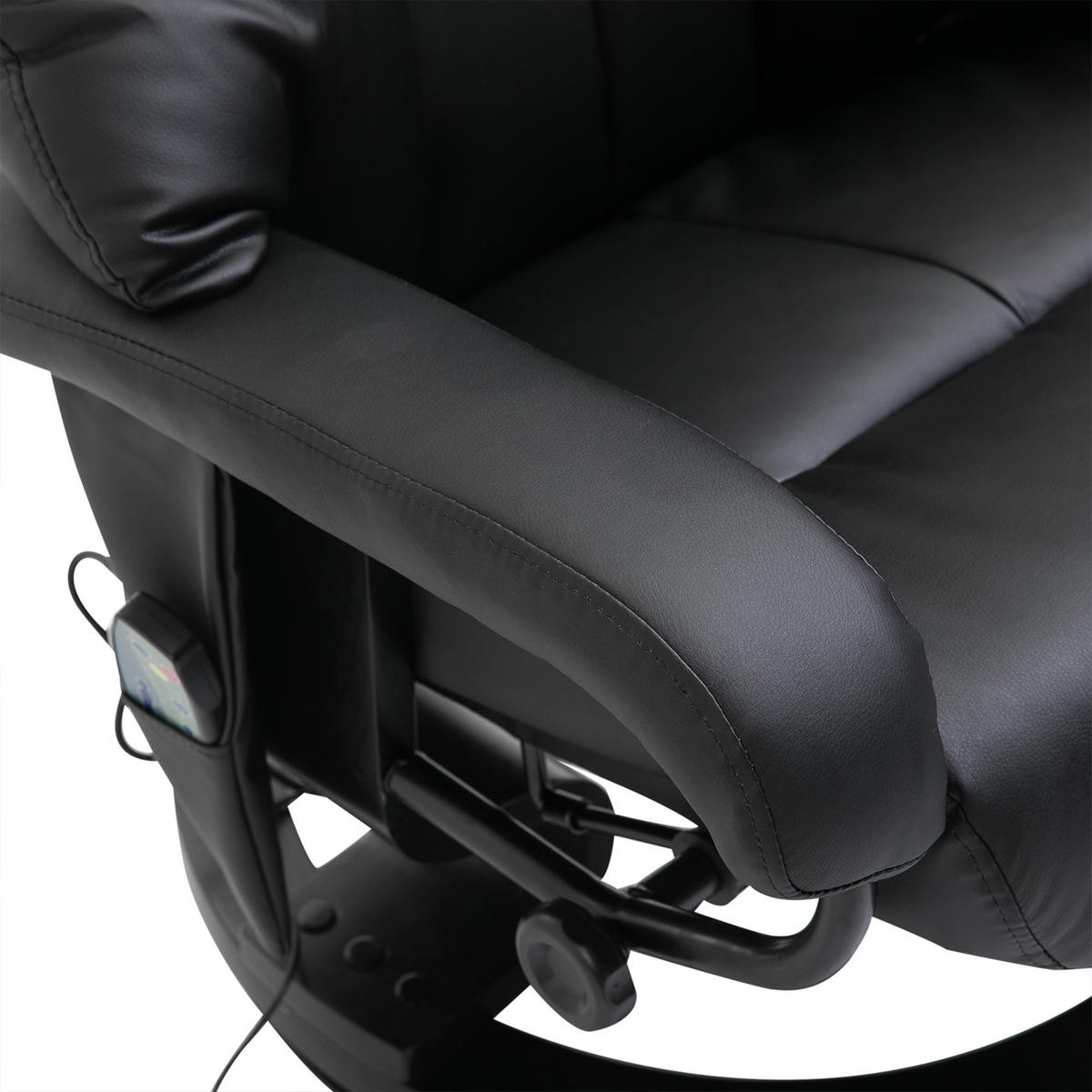 MASSAGESESSEL, Schwarz, Kunstleder - Schwarz, Leder (80/102/76cm) - HOMCOM