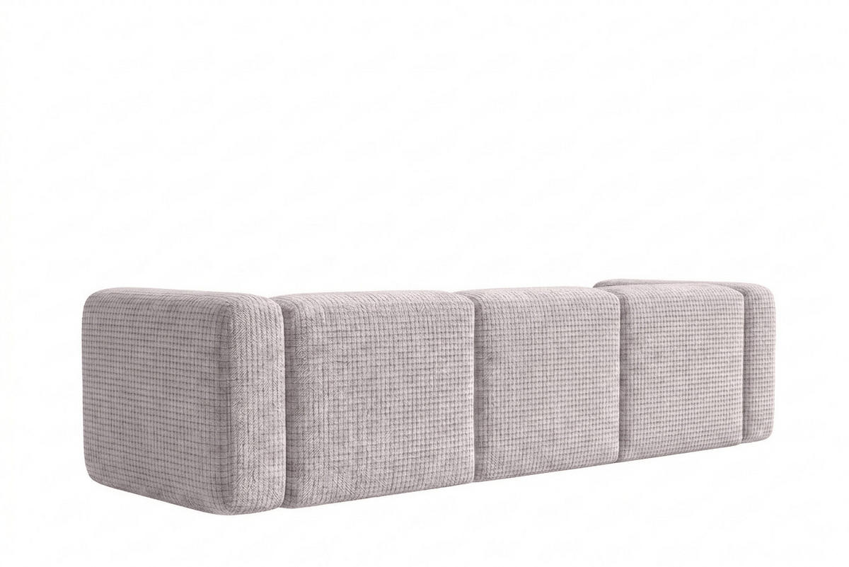SOFA 2-Sitzer, Chenille-Stoff Cremona, Hellgrau, GRETA - Hellgrau, Holz (228/70/89cm) - Kaiser Möbel