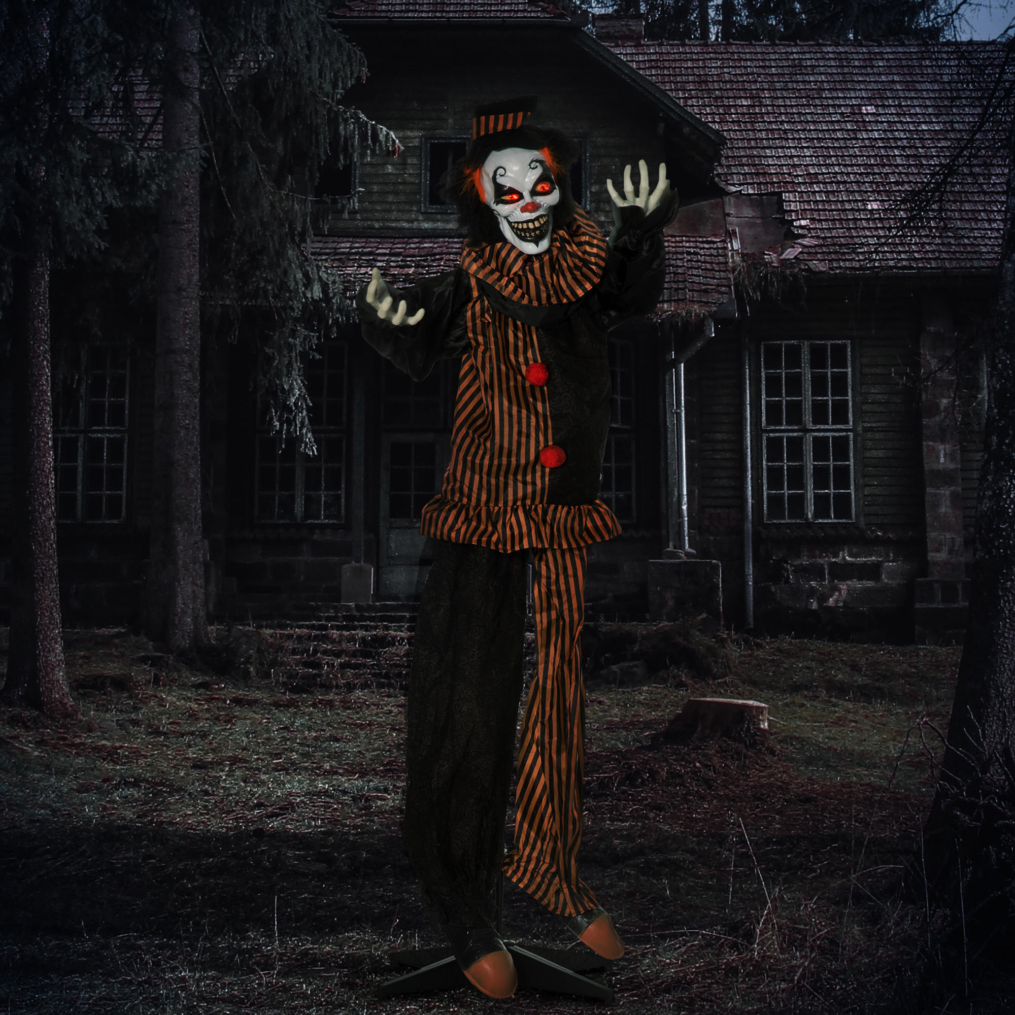 HALLOWEEN HORROR-CLOWN, Mehrfarbig, Polyester, PVC, Kunststoff, PE-Schaumstoff - Multicolor, Kunststoff (20/170/120cm) - Outsunny