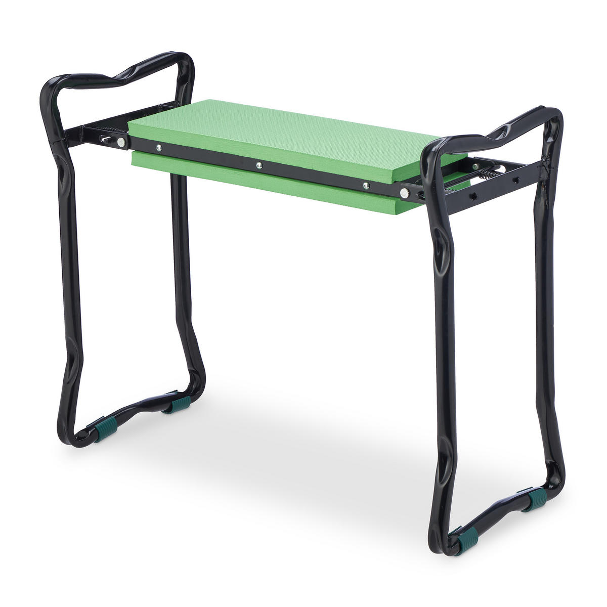 KNIEBANK - Schwarz, Textil/Metall (65/51/32cm) - Relaxdays