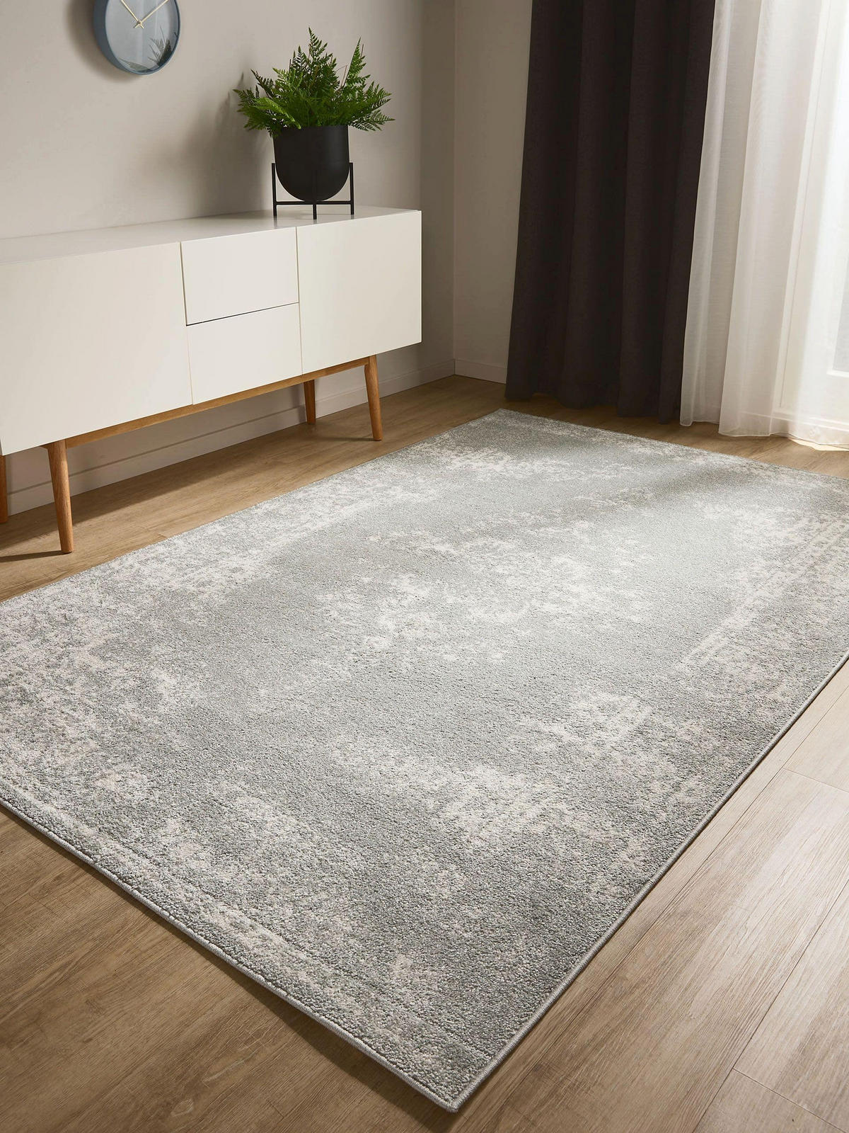 VINTAGE-TEPPICH Sia 140/200 cm - Taupe, Kunststoff (140/200cm) - benuta