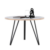 COUCHTISCH RIO mit goldener Kante - Weiß, Holzwerkstoff (67/67/45cm) - Idohome