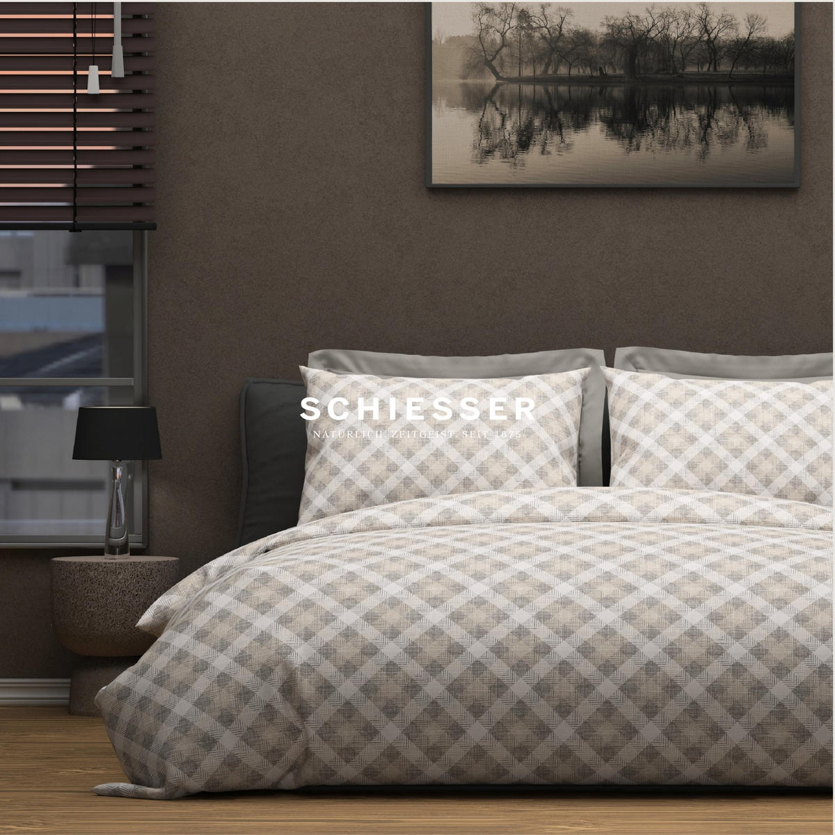 BETTWÄSCHESET Rin - Renforcé - 2-teilig - 135 x 200 cm - Grau - Grau, Textil (135/200cm) - SCHIESSER