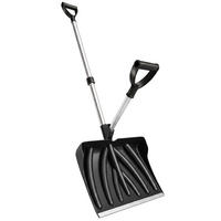 SCHNEESCHIEBER Aluminium Kunststoff Schwarz - Schwarz, Metall (37/135/45cm) - Outsunny