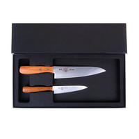 MESSERSET Silber 35/10/35 cm 1105256BBOMC - Silberfarben, Holz - Masahiro 