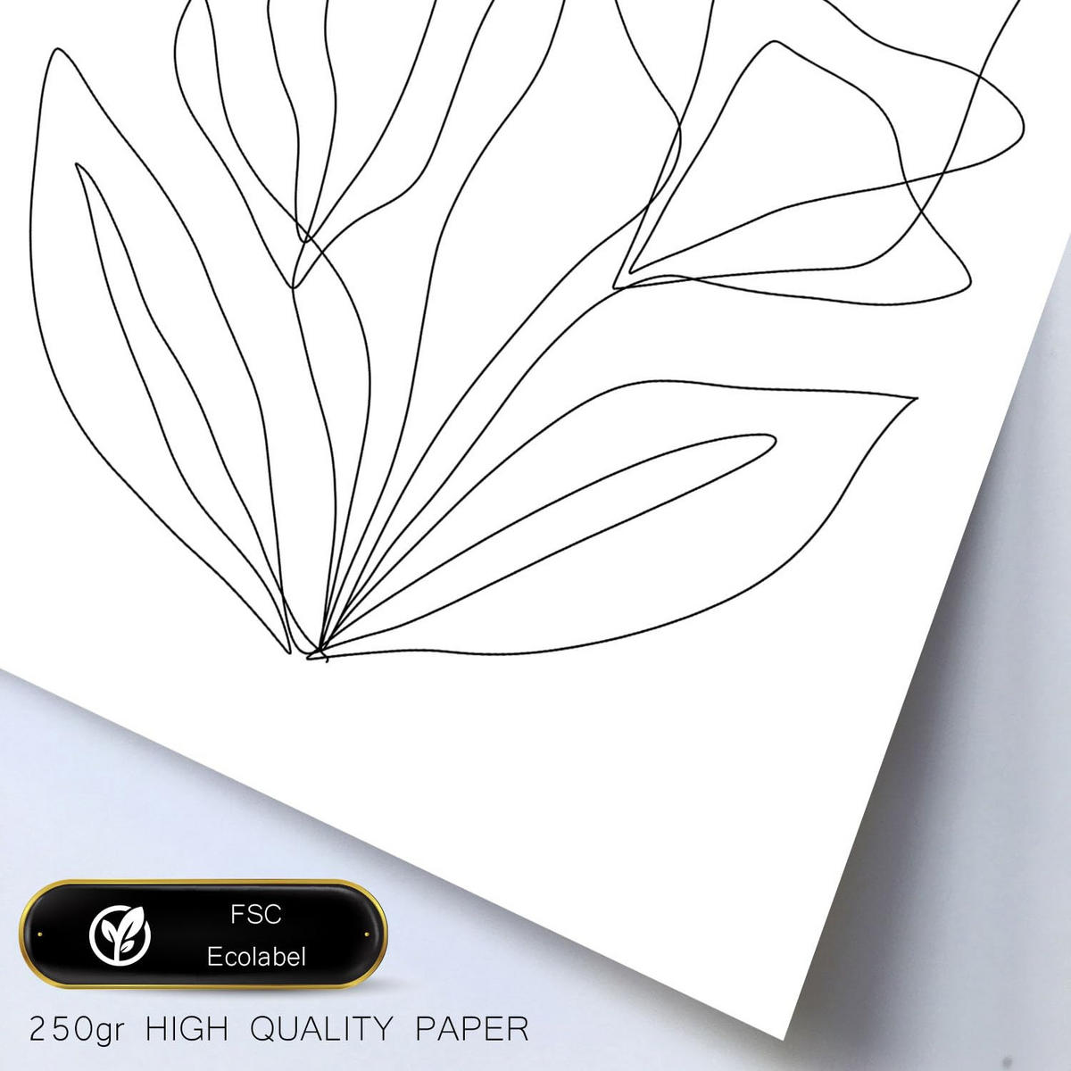 POSTER Set Mit 6 Angenehmes Lule In Blume Zusammenfassung Ästhetische Dekorative Gemälde Für Ihr Wohnzimmer Zuhause A3 & A4 Schwarzer Rahmen - Schwarz, Papier (29/3cm) - Nacnic