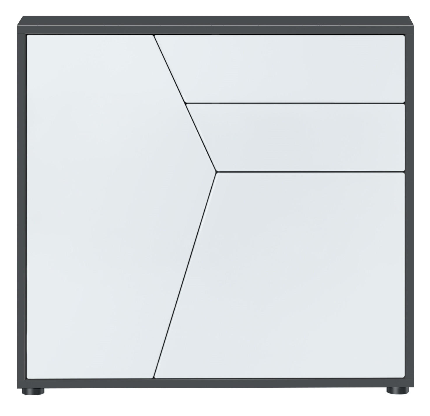 Vladon Kommode Weiß 79x74x36 cm
