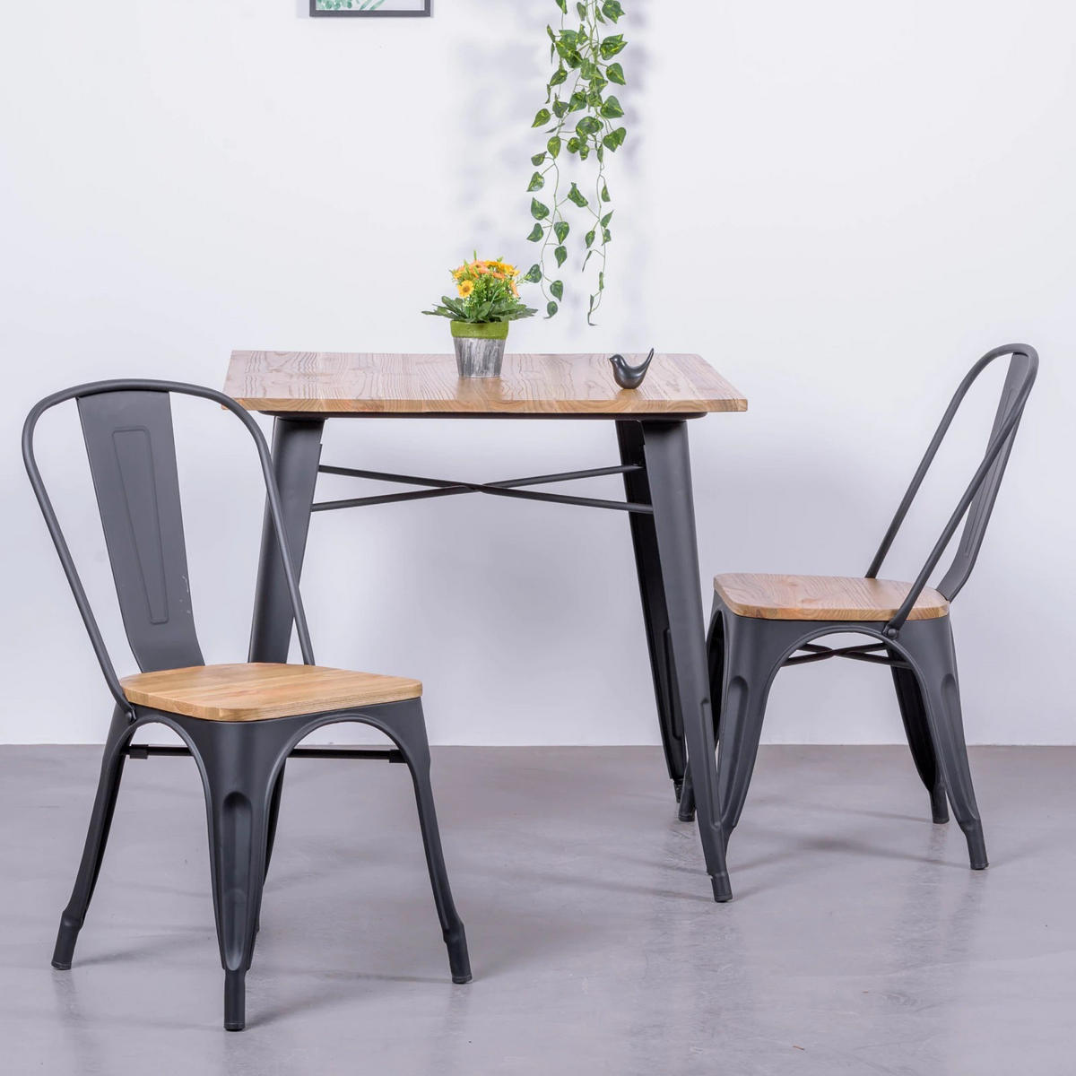 STUHL Metall Schwarz - Schwarz, Metall (44/83/53cm) - Nest Dream