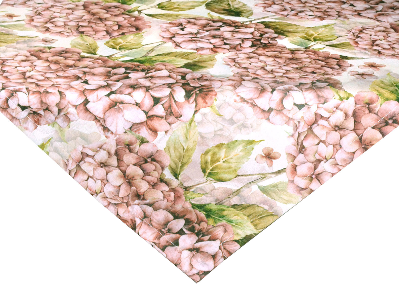 MITTELDECKE Landlust-Hortensie burgundy-rose 80/80 cm - Hellrosa/Dunkelrosa, Textil (80/80cm) - beties Heimtextil