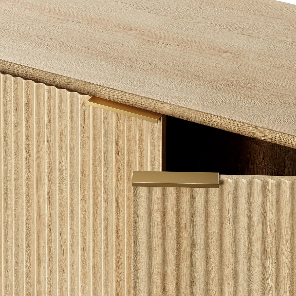 SIDEBOARD Eichefarben 80/40/80 cm - Eichefarben, Holzwerkstoff (80/80/40cm) - PANGIVO