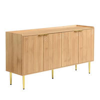 SIDEBOARD 140 cm in Natur Holzoptik mit 3D-Bogenfronten - Eiche San Remo/Naturfarben, Holzwerkstoff (140/75/38cm) - Urban Meuble
