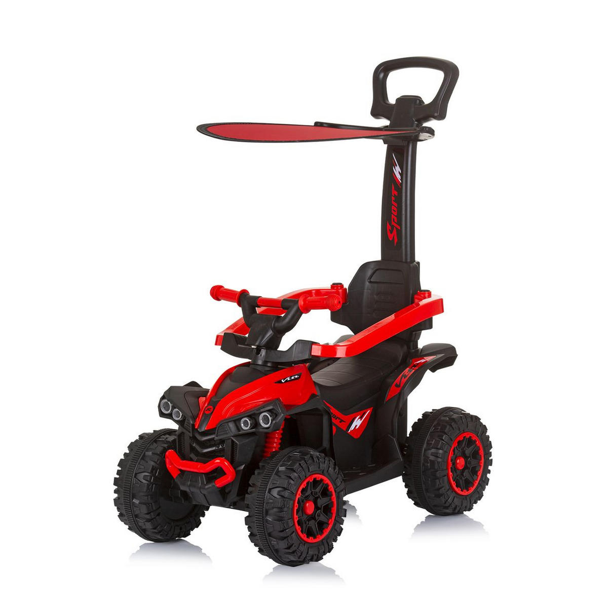 RUTSCHER ATV rot Sonnendach Schiebegriff Musikfunktion bis 23 kg - Rot, Kunststoff (72/40/92cm) - Chipolino