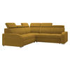ECKSOFA Oslo 2rR2p - Gelb/Silberfarben, Holz/Kunststoff (250/250cm) - MIRJAN24