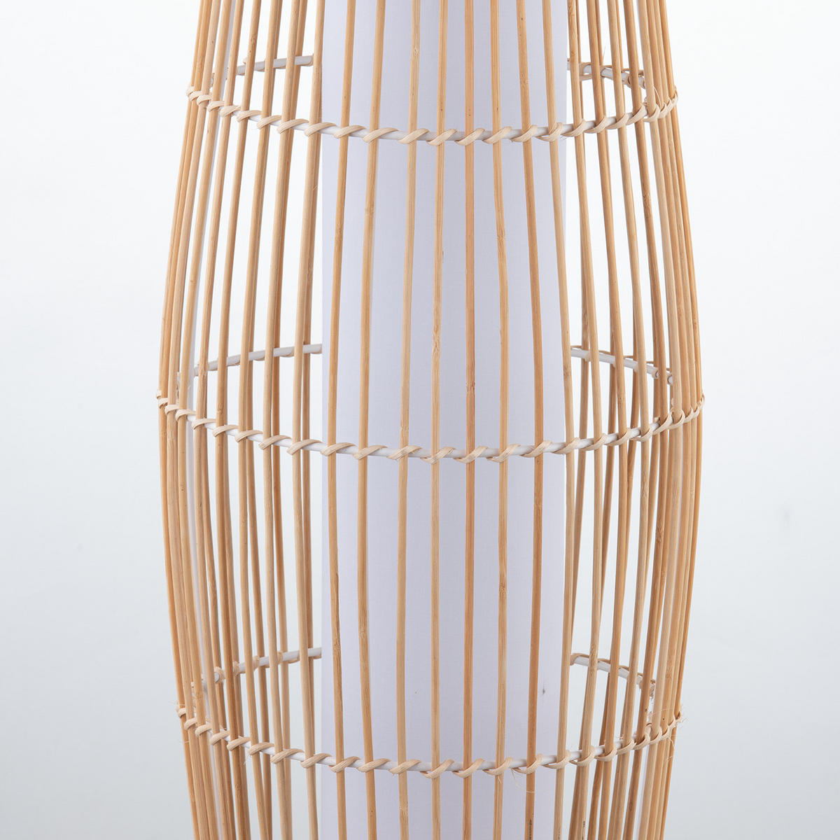 STEHLEUCHTE - Polyrattan / Metall, 1-flammig - Beige, Kunststoff (27/27/110cm) - home24
