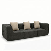 WOHNZIMMERSOFA Eden Simple 3-Sitzer - Braun Sand - Braun, Textil (92/71/92cm) - COCO Living