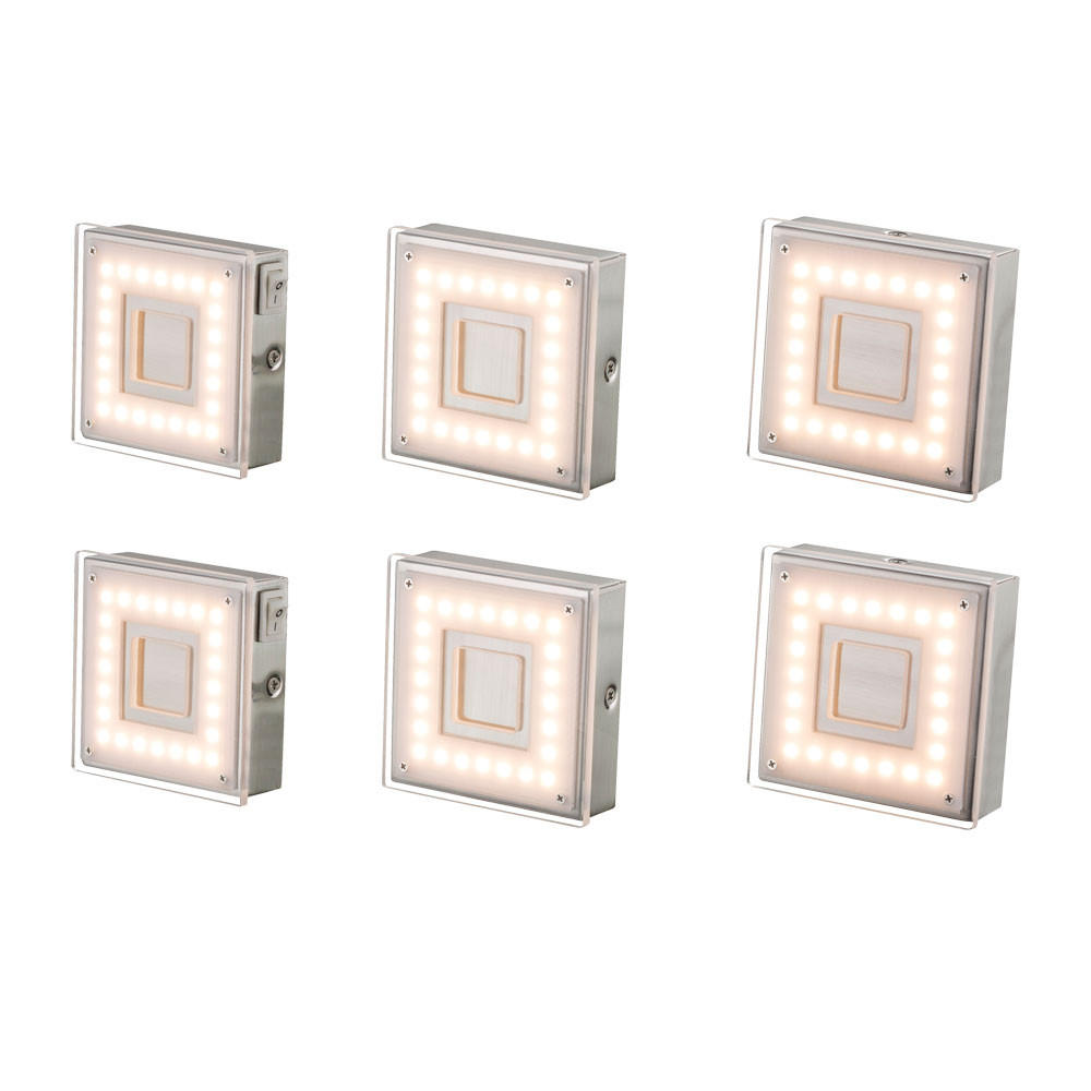 LED WANDLEUCHTE SAN FRANCISCO I Silber Metall - Silberfarben, Metall (9/3.1/9cm) - Globo Lighting