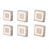 LED WANDLEUCHTE SAN FRANCISCO I Silber Metall - Silberfarben, Metall (9/3.1/9cm) - Globo Lighting