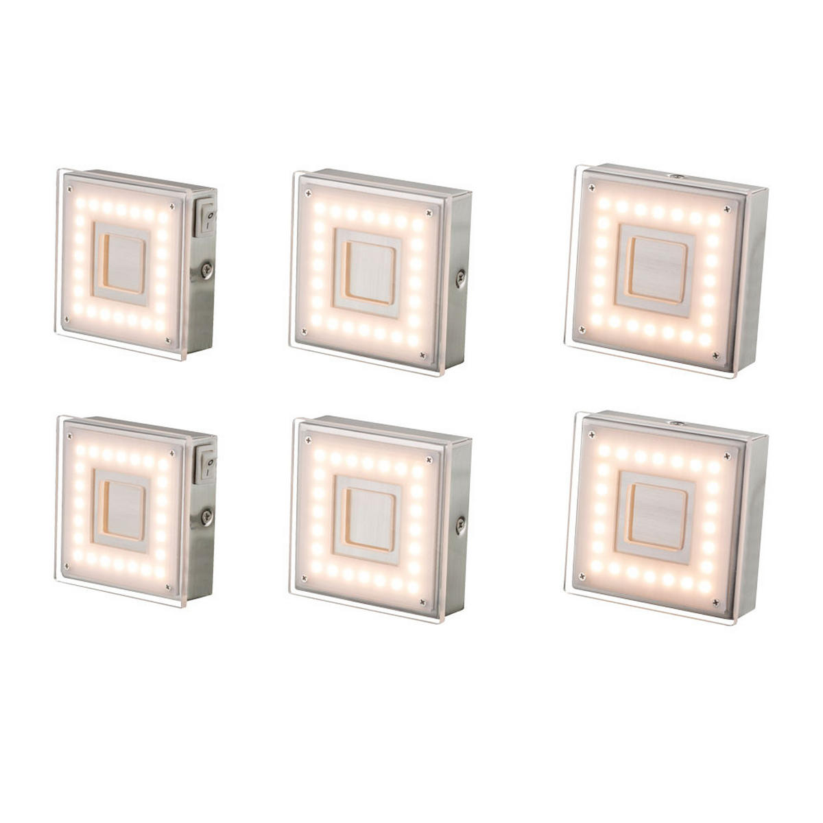 LED WANDLEUCHTE SAN FRANCISCO I Silber Metall - Silberfarben, Metall (9/3.1/9cm) - Globo Lighting