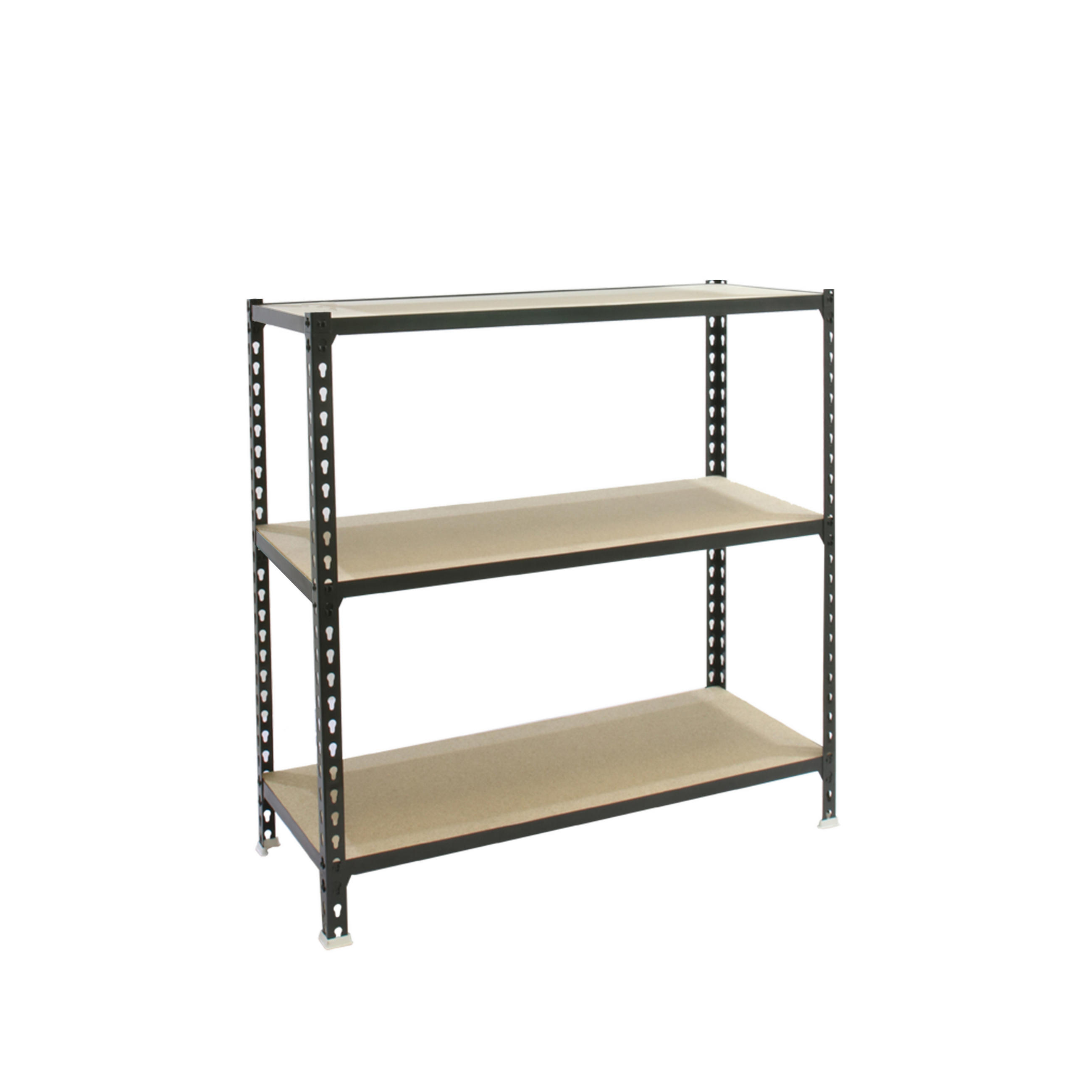 SCHWERLASTREGAL Small Muli HxBxT 100 x 110 x 50 cm 3 Fachböden Fachlast 200 kg Anthrazit - Anthrazit, Metall (110/100/50cm) - PROREGAL