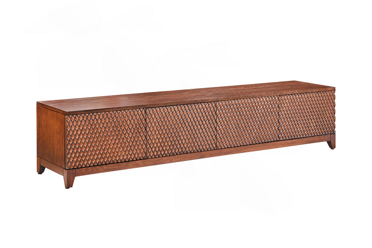 LOWBOARD COPAS Braun Holz - Braun, Eichenholz/Holz (200/42/40cm) - KAWOLA