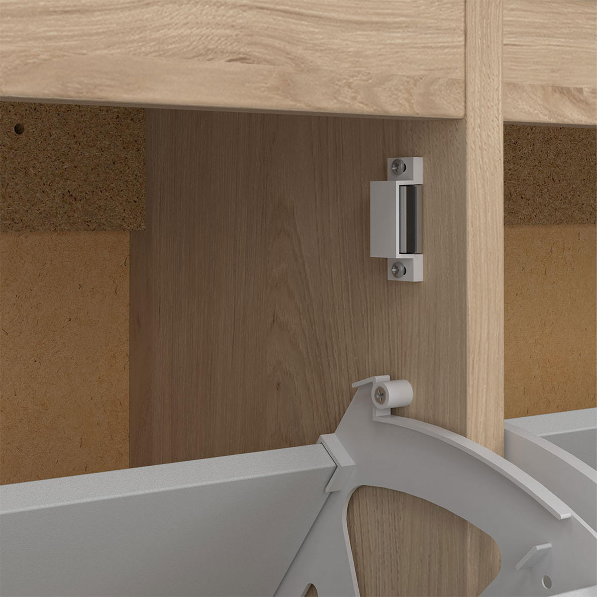 SCHUHSCHRANK, Madrid, Eiche, Holzwerkstoff, 103 x 25 x 103 cm - Eichefarben, Holzwerkstoff (103/103/25cm) - ebuy24