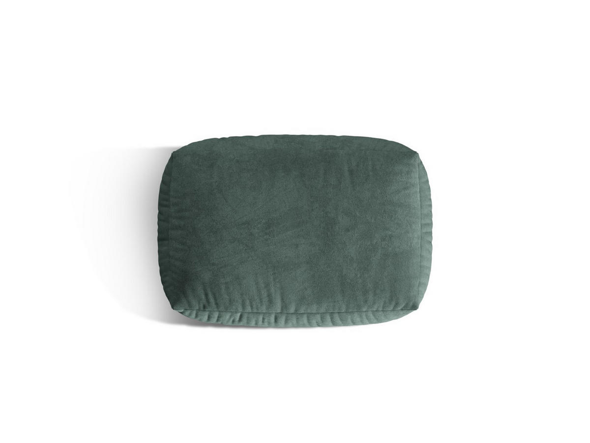 POUF Martina aus Samt petrol - Salbeigrün, Textil (65/44/95cm) - Micadoni