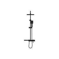 DUSCHSÄULE - 40 cm x 35.5 cm - Metall - Schwarz JIZEO - Schwarz, Metall (40/126/35.5cm) - Vente-Unique