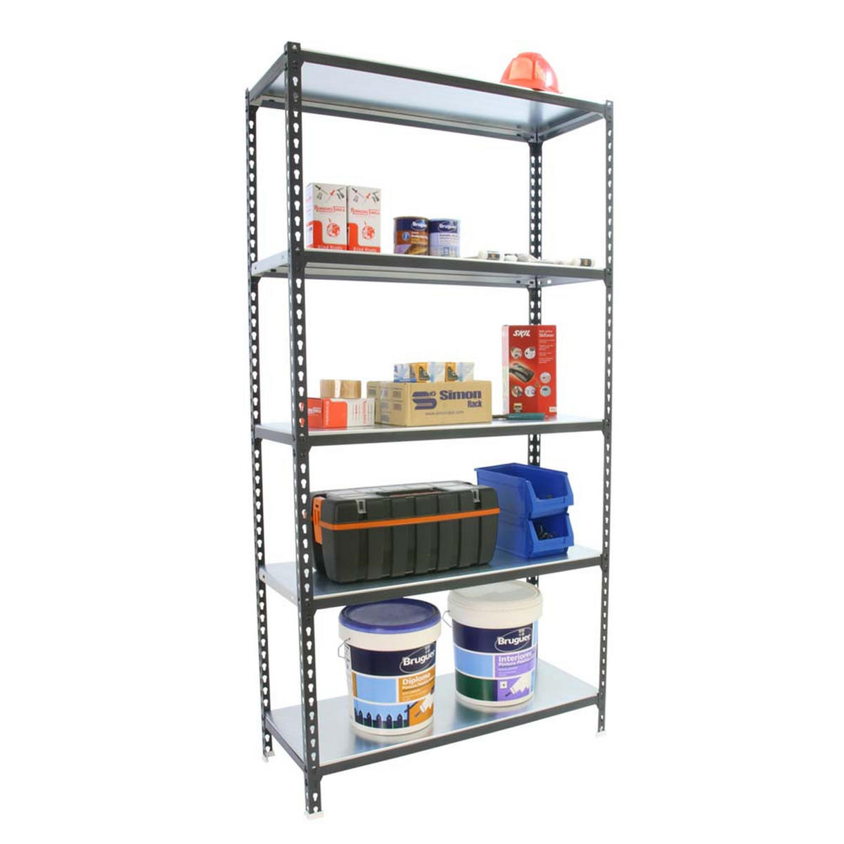 SCHWERLASTREGAL Metal Shark HxBxT 180 x 80 x 30 cm Fachlast 180 kg Anthrazit-Verzinkt - Anthrazit, Metall (80/180/30cm) - PROREGAL