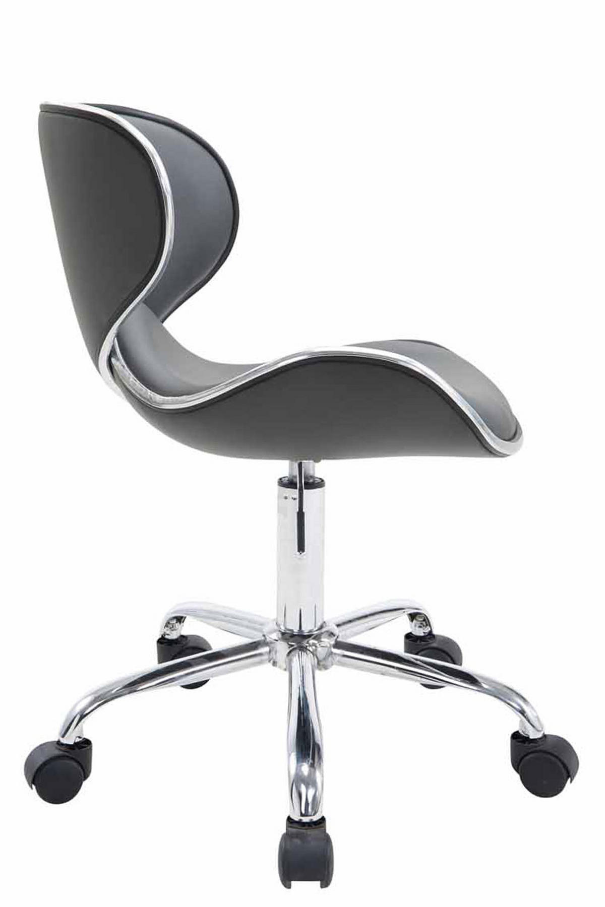 HOCKER Lederlook grau - Chromfarben/Grau, Textil/Metall (47/71/50cm) - CLP