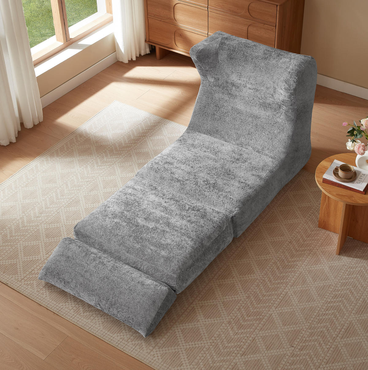 SCHLAFSESSEL multifunktional Grau - Grau, Kunststoff (118/86/90cm) - Beauniv