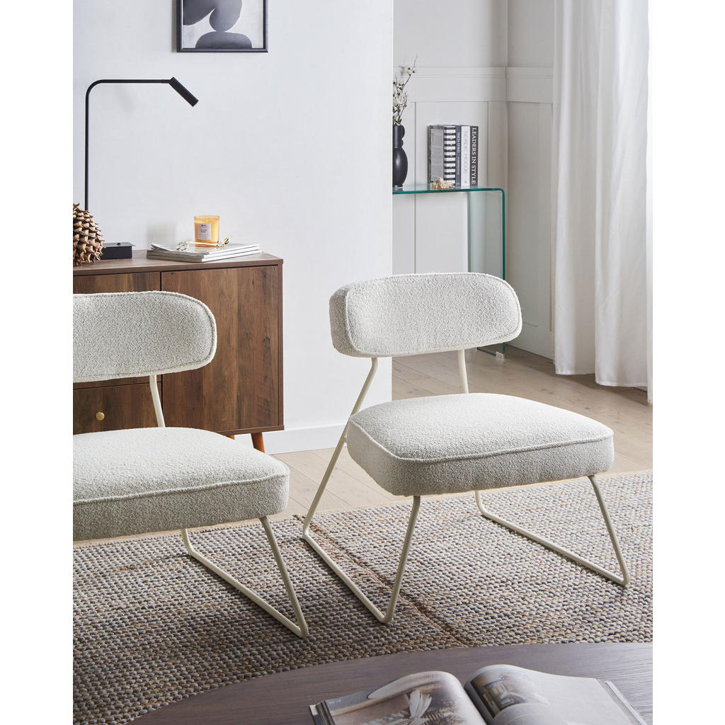 Thumbnail - Beliani Sessel, Weiß, Textil, 66x73x74 cm, Wohnzimmer, Sessel, Polstersessel