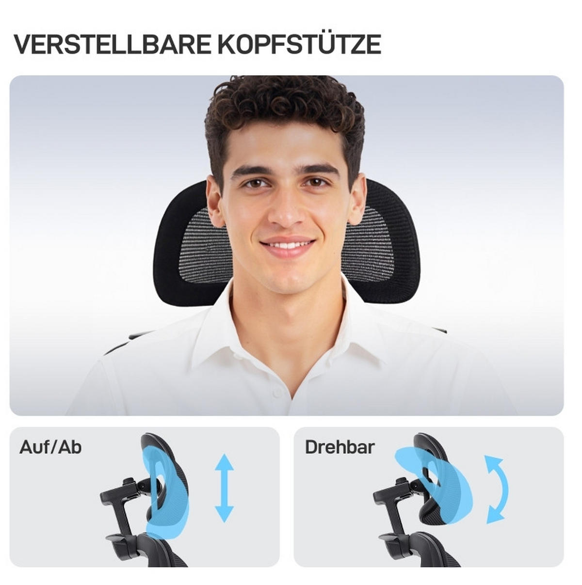 ERGONOMICKÁ kancelárska stolička čierna s opierkou hlavy, bedrovou oporou a výsuvnou podnožkou z plastu - čierna, plast (73/128/75cm) - OKWISH