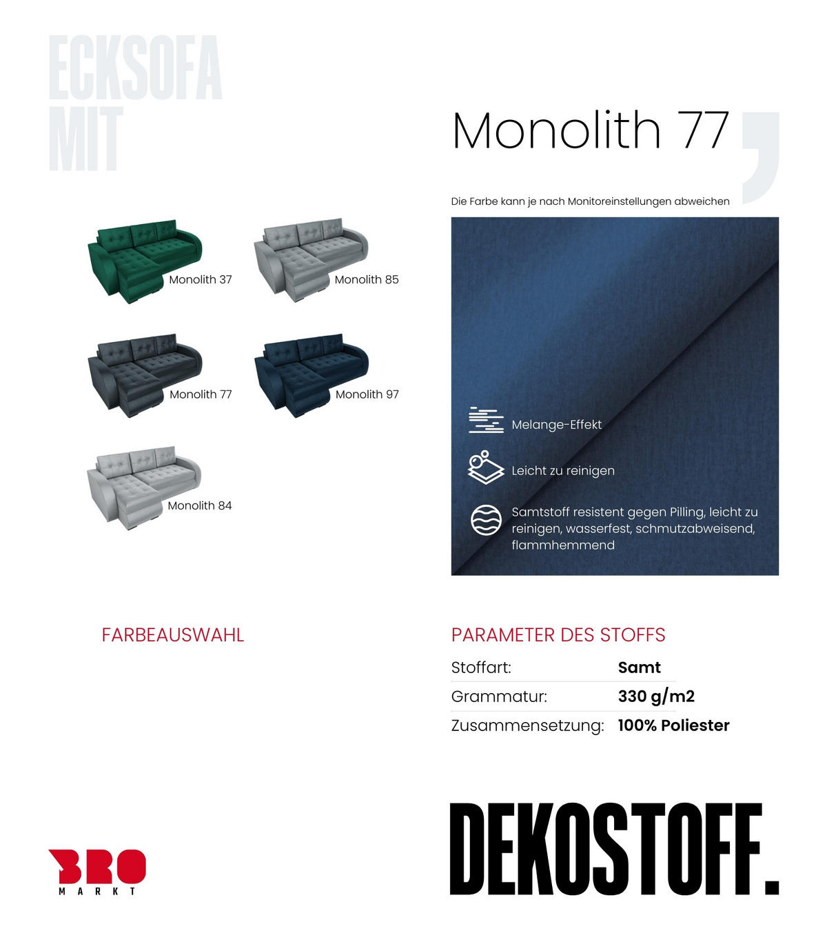 ECKSOFA Bergen mit Schlaffunktion Blau Samtstoff - Blau, Textil (238/141cm) - Bromarkt