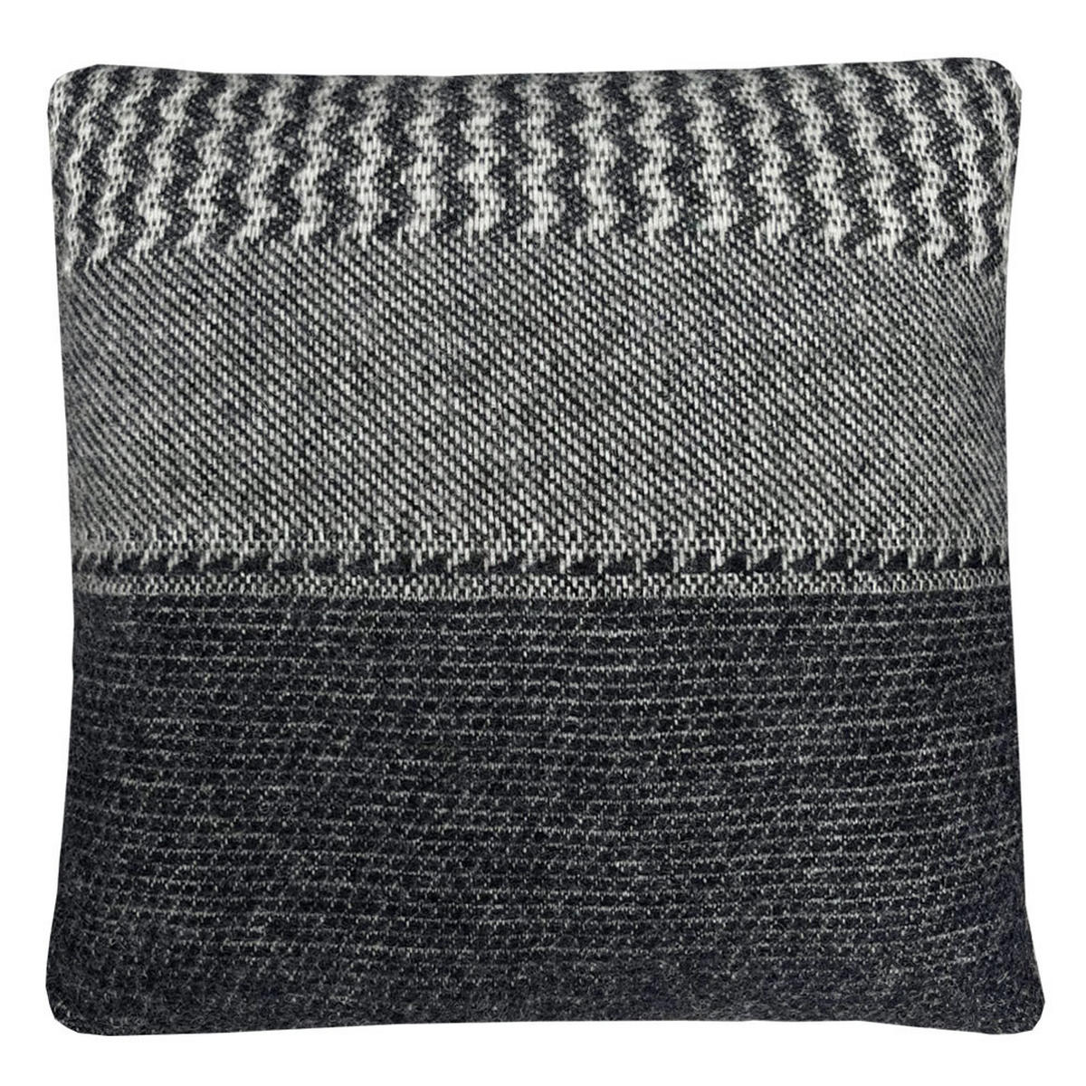 WOLLKISSEN Uptown schwarz quadratisch 45x45 - Schwarz, Textil (45/45/12cm) - Malagoon