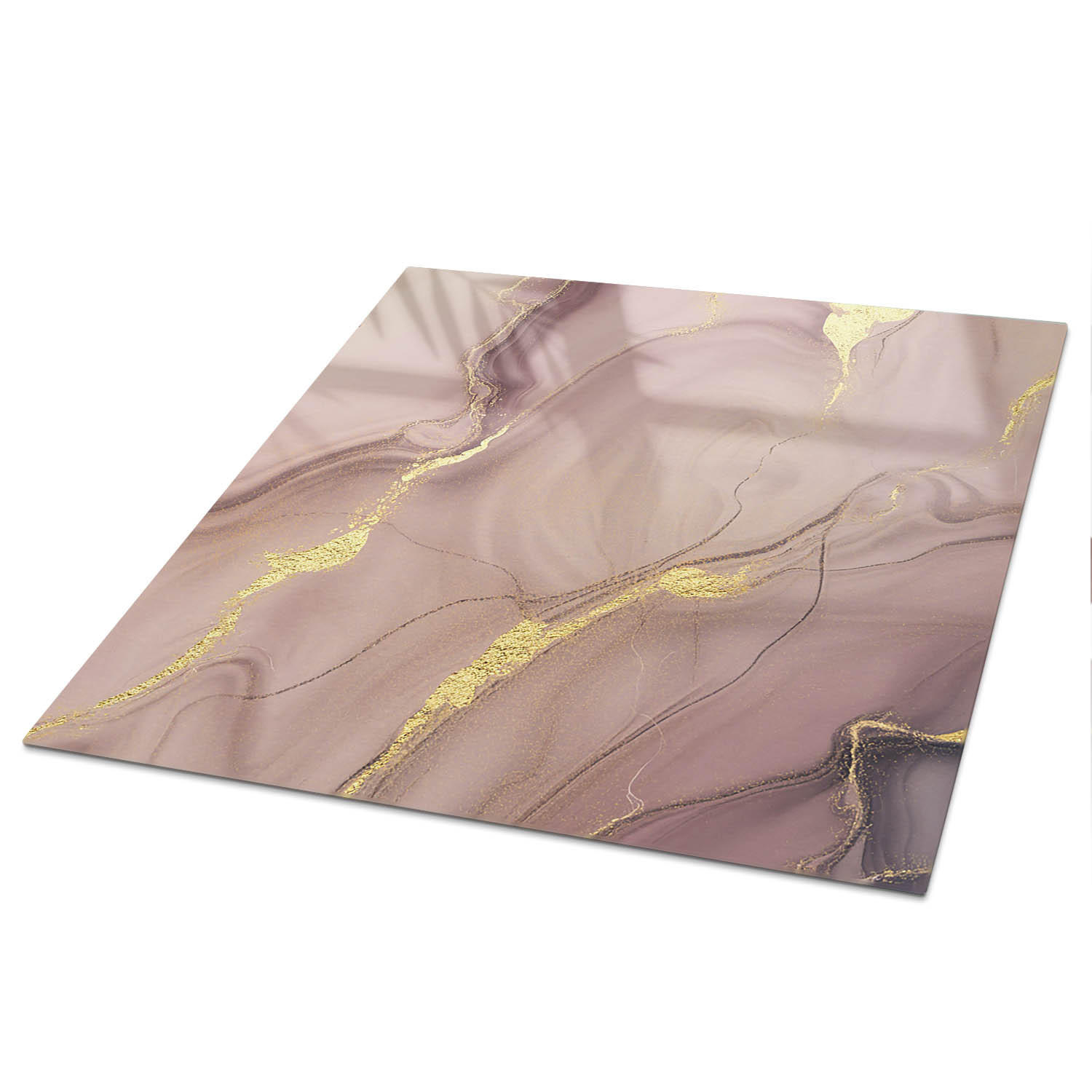 TISCHPLATTE 50x50 cm – Subtile Eleganz - Beige, Glas (50/50/0.4cm) - Wallfluent