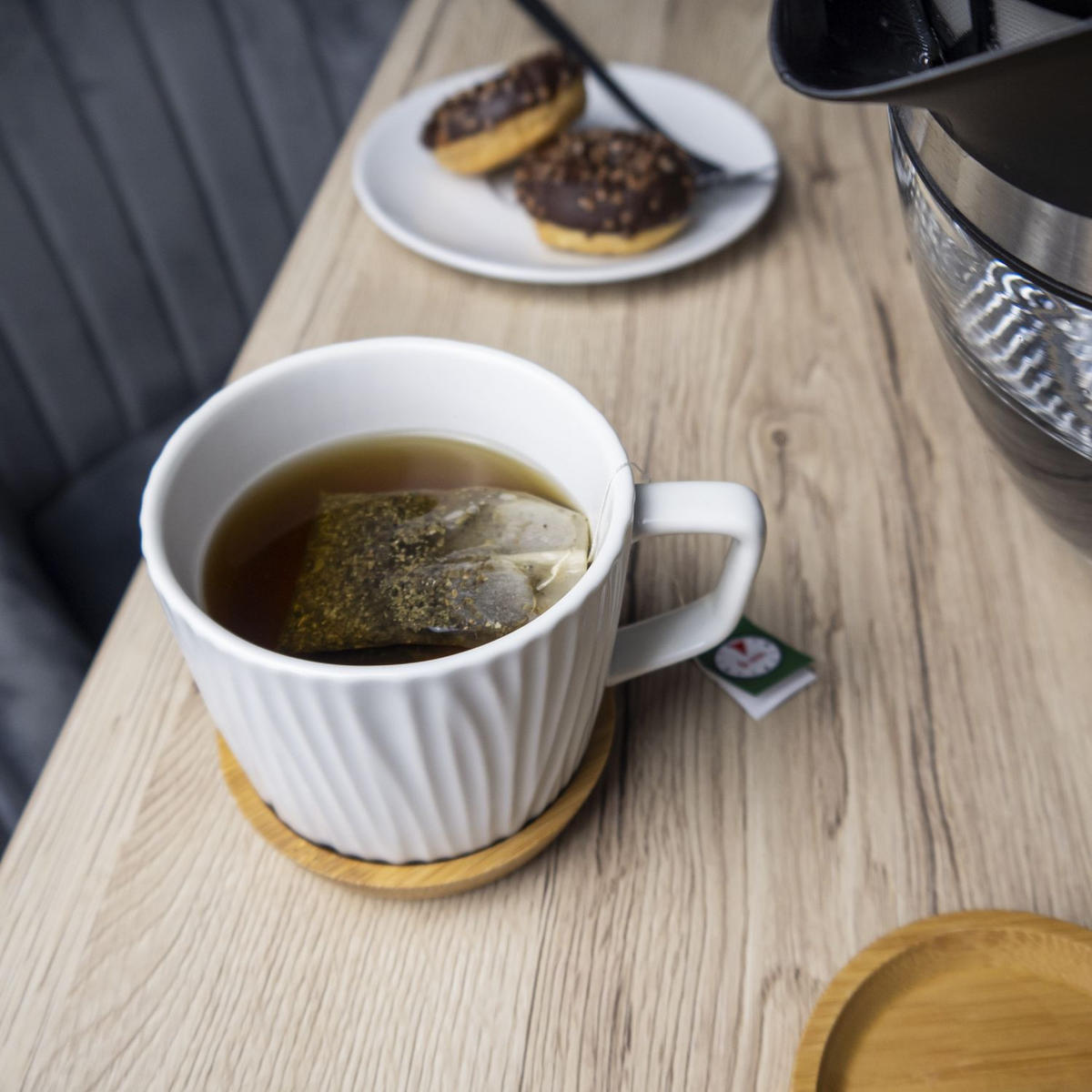 KAFFEETASSE TEETASSE (2er-Set) - Weiß, Keramik (8.8/8/24cm) - Intirilife