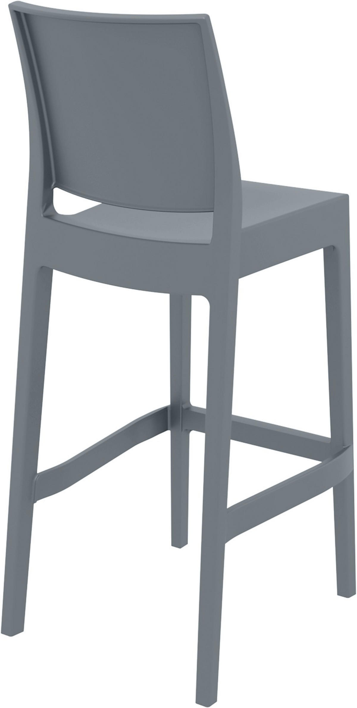 BARHOCKER 2er Set Kunststoff dunkelgrau - Dunkelgrau/Grau, Kunststoff (45/105/51cm) - CLP