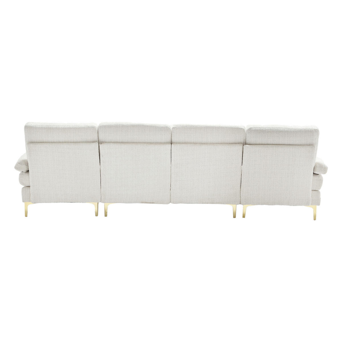 POHOVKA V TVARE U 272/136/88 cm Béžová - béžová, textil (136/88/272cm)